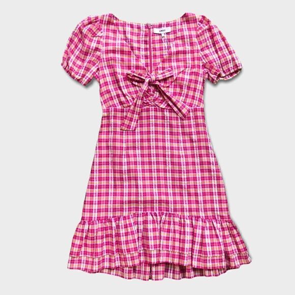 NWT LIKELY‎ Pink Madras Plaid Ruffled Cottage Kai Dress Size 2 - Picture 10 of 10